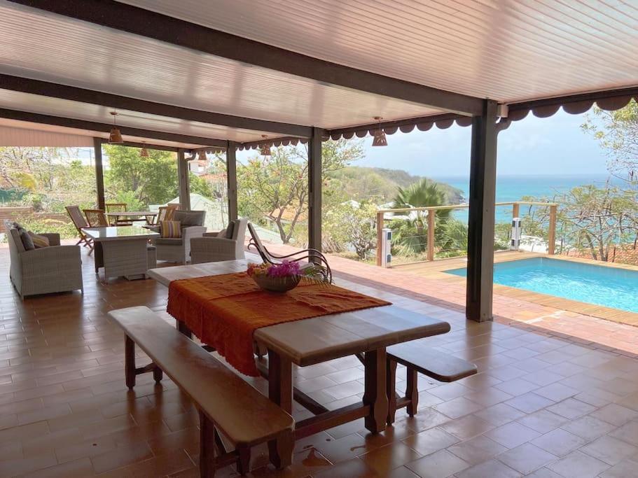 Le Caillou *** Belle Villa, 4 Chambres, Piscine, Vue Mer *** ル・ディアマン エクステリア 写真